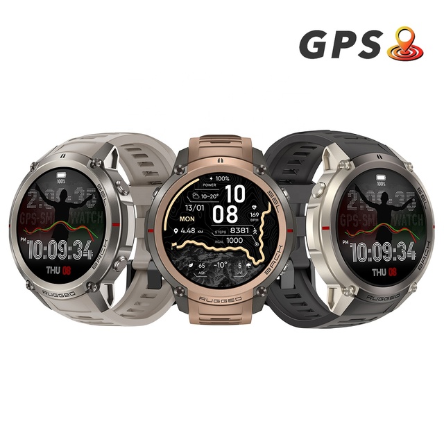 DM59 GPS Outdoor Sport Smart Watch 1.43" AMOLED 5ATM Waterproof Offline Map Heart Rate Blood Oxygen BT Call Reloj Inteligente