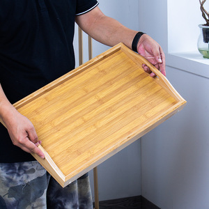 Bamboo Folding <b>Tea</b> <b>Tray</b> With Legs Rectangular Foldable Serving <b>Tray</b> For Bed Bay Window Lazy Table Use - Product Image 3