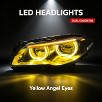 Feux avant DRL jaunes et blancs pour Série 5 F10/F18, phares LED améliorés bicolores 6000K, Plug&Play
