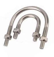 Collier de serrage en U en acier inoxydable zingué de haute qualité, sur mesure, vente en gros d'usine, avec boulon carré, finition brute