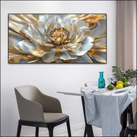 Peinture à l'huile sur toile personnalisée pour projet hôtelier, commande en gros, dorée, moderne, 100% faite à la main, abstraite, peinte à la main, art mural