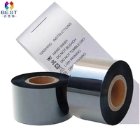 Cinta de Resina de Cera de Alta Calidad Compatible con Impresoras de Etiquetas Oki, EPSON y ZEBRA para Transferencia Térmica TTR