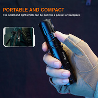 Lampe torche étanche en alliage d'aluminium V8-T 780LM, lampe torche LED zoomable, batterie rechargeable, indice de protection IP44, 5 modes, urgence