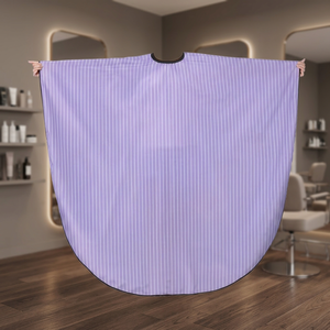Capa de Barbero Unisex Duradera con Rayas Lavanda, Impresa por Sublimación, Impermeable, de Poliéster Sin Costuras, Esencial para el Trabajo - Product Image 3