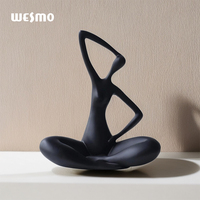 Modèle de personnage créatif en résine moderne, décoration d'intérieur, ornement de bureau, sculpture abstraite pour table