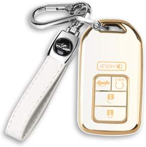 Étui <span class=keywords><strong>porte</strong></span>-clés avec <span class=keywords><strong>porte</strong></span>-clés pour <span class=keywords><strong>Honda</strong></span> Accord <span class=keywords><strong>Civic</strong></span> CR-V CRV Pilot Passport Insight EX EX-L 5 boutons - Product Image 6