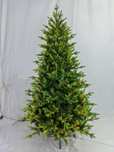 <span class=keywords><strong>Sapin</strong></span> de Noël en PVC/PE de 210 cm (7 pieds) avec LED blanc chaud, couleur blanc luxe, prix de gros, pour décoration de Noël - Product Image 2