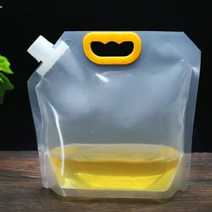 Bolsas de Caño transparente para bebidas, termo de plástico reutilizable y corrector para zumo, salsa y champú