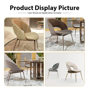 Sillas de Comedor Blancas de Lujo Modernas al por Mayor, Sillas de Respaldo Alto con Fundas de Tela para Uso en el Hogar o Hotel - Product Image 2