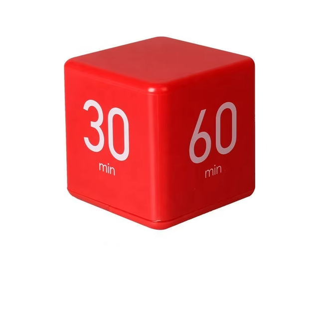Cube Countdown Digital Timer 60 Minute Eco-Friendly Plastic Study Timer for Kids Google Time Management Kitchen Flip Timer for