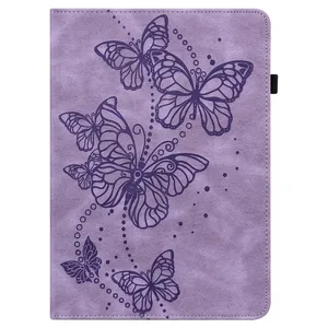 Best Selling For Xiaomi Redmi Pad SE Embossed Butterfly Pattern Horizontal Flip Leather Tablet Case