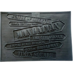 Solid Color <b>Rubber</b> <b>Mat</b> Design Rectangle Machine Made Non-Slip Backing Washable Durable Eco-Friendly HDPE Packed <b>Outdoor</b> Home - Product Image 3