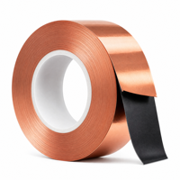 Rouleau de feuille de cuivre à haute pureté 99,9 % découpé sur mesure pour collecteur de courant d'anode de batterie au lithium, ruban de blindage EMI thermiquement stable