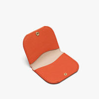 Bas quantité minimale de commande De Luxe À La Main Personnalisé Logo Pu En Cuir ID Titulaire De La Carte Portefeuille Mince Titulaire De La Carte De Crédit Couverture
