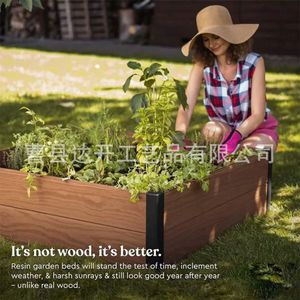 Solid Wood Garden Bed <b>Planter</b> Box Outdoor <b>Vegetable</b> Flower Pot Durable Eco Friendly Multipurpose Planting Container - Product Image 5