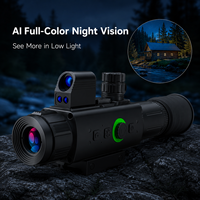 Lunette de vision nocturne extérieure étanche IP66 Sensvision AI avec image couleur intégrale, vidéo 1080P 60fps, portée 1200m, 940nm, zoom 4-32X pour la chasse