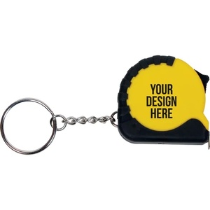 Porte-clés avec ruban à mesurer de poche imprimé sur mesure, excellent cadeau pour les charpentiers et les entreprises de construction - Product Image 1