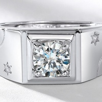 Bijoux en diamants de luxe, anneaux ajustables en argent sterling 925, alliances pour hommes, cadeaux pour la Saint-Valentin