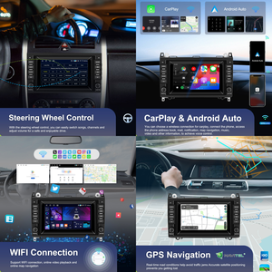 วิทยุติดรถยนต์ Podofo สำหรับ Mercedes-benz B200 W169 W245 ขนาด 7 นิ้ว ระบบ Android 4+64G รองรับ Wireless Carplay/Android Auto GPS/WiFi เครื่องเสียงติดรถยนต์จากโรงงาน - Product Image 2