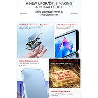 Mini téléphone Android LTE 3 pouces, Quad Core, appareil photo 5MP, double SIM français/espagnol/allemand/anglais, charge rapide, mode kiosque, optionnel pour enfants