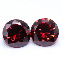 Pierre précieuse synthétique en zircone cubique de qualité AAA, taille brillant rond, couleur D-Garnet, diamant synthétique, pierre précieuse en vrac, directement de l'usine de bijoux Redleaf