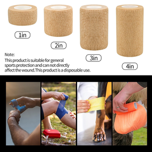 Bande de contention auto-adhésive élastique pour le sport, bande cohésive non-tissée pour chaussettes de football et matchs de soccer - Product Image 4