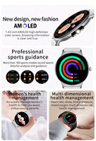 Reloj Inteligente Android para Parejas, Pantalla AMOLED de 1.43'', IP67, Alarma Magnética, Control Remoto, Videollamada, Batería de 200 mAh, Monitor de Sueño
