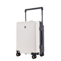 Valise à cadre en plastique PC avec poignée large ; Sac de voyage épaissi haute capacité ; Bagage cabine 20 pouces ; Imperméable et antibactérien
