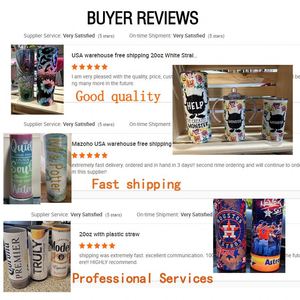 US Warehouse 20oz Blanks Sublimation Tumbler Flat Edge Skinny Straight Stainless Steel Tumbler with <b>Metal</b> <b>Straw</b> - Product Image 6