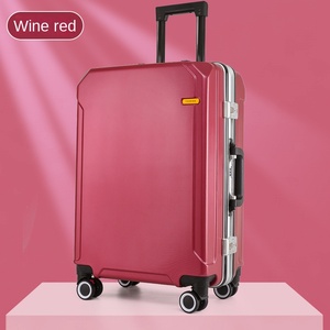 Bán buôn 20 inch câm phổ bánh xe xe đẩy trường hợp công suất lớn khung nhôm ABS dây kéo mật khẩu unisex zippered Spinner PC - Product Image 5