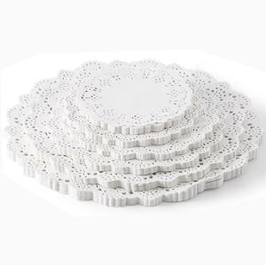 Servilletas <span class=keywords><strong>de</strong></span> Papel Redondas Blancas Desechables Antigrasa al por Mayor 2026 <span class=keywords><strong>de</strong></span> 4'', 5'', 6'', 8.5'', 9.5'', 11.5'' <span class=keywords><strong>con</strong></span> Encaje para <span class=keywords><strong>Mesa</strong></span>, Pasteles y Café - Product Image 2
