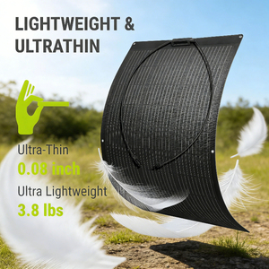 แผงโซลาร์เซลล์ Alecter Solar APH-P146 ประสิทธิภาพ 23% 100 วัตต์ เซลล์ขนาด 182 มม. 12 โวลต์ แบบพกพา งอได้ โมโน สำหรับเรือเดินทะเล แคมป์ปิ้ง และเรือ - Product Image 3