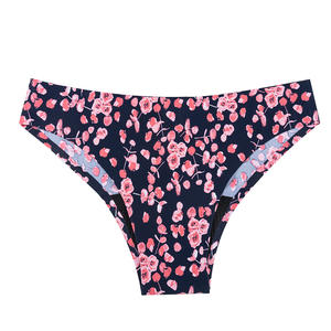 Nahtloses Druckdesign Menstruations-Bademode Damen Bikini-Unterteil 4-Schichten Auslaufsichere Schwimmslips für Frauen - Product Image 5