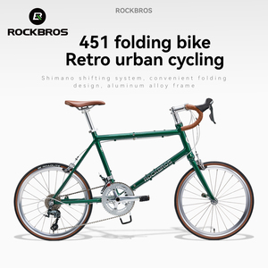 Bicicleta de Estrada Dobrável ROCKBROS CF-1451E de 20 Polegadas, Estrutura Leve em Liga de Alumínio, Bicicleta Urbana com 20 Velocidades <span class=keywords><strong>SHIMANO</strong></span> Tiagra - Product Image 1