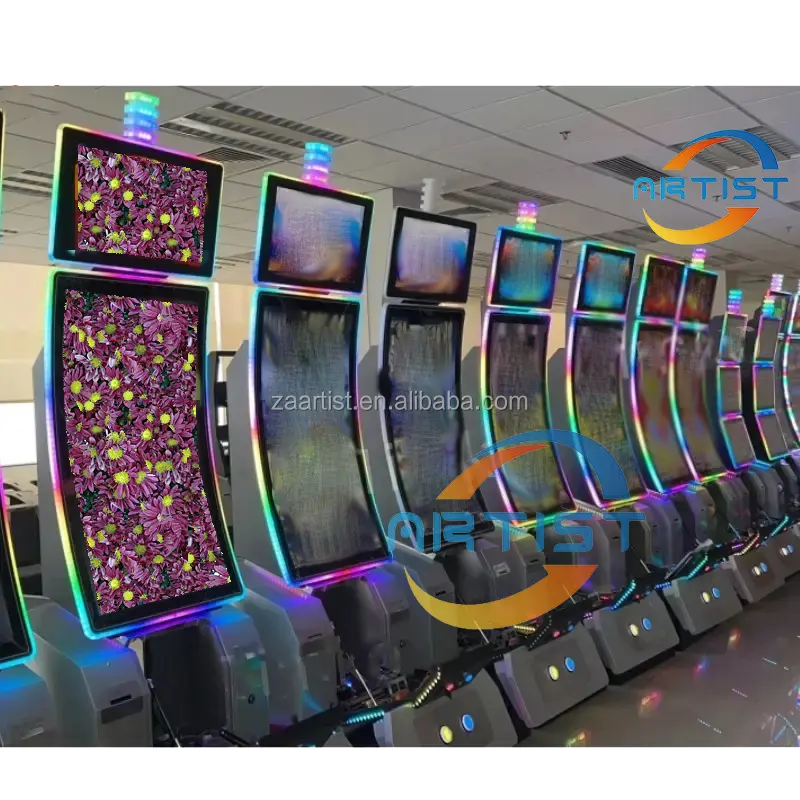 Plateau de jeu d'arcade super duper chaud pc/pcb Fire link écran tactile 3D HD incurvé Version cool fusion 5 en 1 machine de jeu de compétence