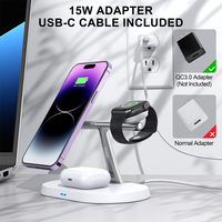 Vente chaude chargeur sans fil 3 en 1 3w 7.5w 10w 15w support de chargeur sans fil magnétique puissant pour appareil mobile multi sans fil