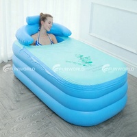 Funworldsport – baignoire pliable pour adultes, Style Morden, Tube de bain gonflable en Pvc pour Spa