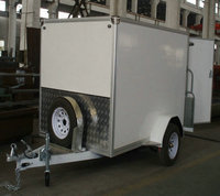 Remorque de transport à essieu unique, caisse en fibre de verre BLV8, capacité de charge 700 kg, dimensions 8x5x5