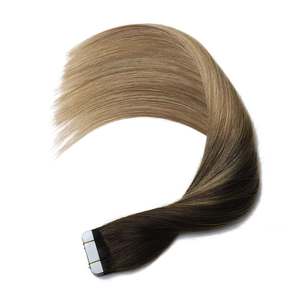Extensiones de Cabello Humano con Cinta Adhesiva Doble, Cabello Virgen Sin Costuras 99jTape Ins, Negro Natural, Castaño Oscuro, Cabeza Completa para Mujeres, Proveedores - Product Image 5