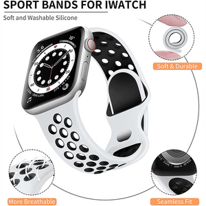 Bracelet de sport en silicone respirant 41/44/45/49mm <span class=keywords><strong>I</strong></span> <span class=keywords><strong>Watch</strong></span> Series Ultra 9 8 <span class=keywords><strong>7</strong></span> 6 SE 5 Rubber Band pour Apple <span class=keywords><strong>Watch</strong></span> Band - Product Image 3