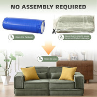 Sofá Cama Modular de Tela Moderna, Ecológico, Extensible, Convertible, Portátil, de Altura Ajustable, de 2 Plazas, para Dormitorio o Apartamento