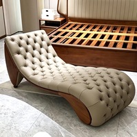 Chaise longue en cuir véritable de style américain, canapé relaxant, fauteuil inclinable, causeuse, lit de repos décontracté, pour usage domestique et hôtelier