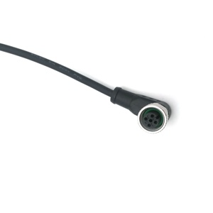 Conector Bibo SVLEC M12 de 4 pines sobremoldeado, macho recto a hembra en ángulo, para automoción, gris o negro, PVC o PUR, 4 polos - Product Image 4