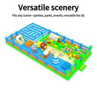 Grands enfants adultes dessin animé labyrinthe gonflable maison de rebond en plein air château sautant parcours d'obstacles aire de jeux douce parc d'amusement gonflable
