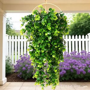 Artificial Eucalyptus <b>Hanging</b> Plant Vines Plastic Soft <b>Wire</b> Bouquet Home Outdoor Decor Greenery 45 Stitches 39 Stitches Autumn - Product Image 3