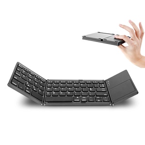 Mới có thể gập lại ABS mỏng Touchpad Bàn phím không dây BT Bàn phím USB Type-C IOS Android máy tính bảng du lịch nhà văn phòng kinh doanh sử dụng - Product Image 2