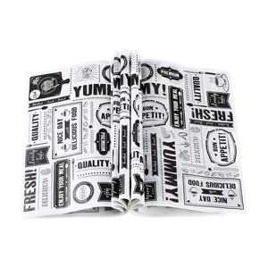 Carta per Alimenti a Tema Giornale, Carta da Imballaggio per Burger, Carta Pergamena Anti-unto per Gastronomia, Rivestimenti Personalizzati per Alimenti - Product Image 1