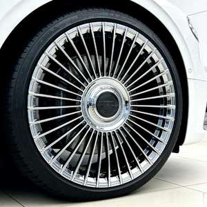 Jantes de <span class=keywords><strong>voiture</strong></span> en alliage d'aluminium forgées, à rayons multiples, noir brillant, personnalisées, 18, 19, 20, 22, 24 pouces, 5x112, 5x114.3, 5X130, 5X100 - Product Image 2