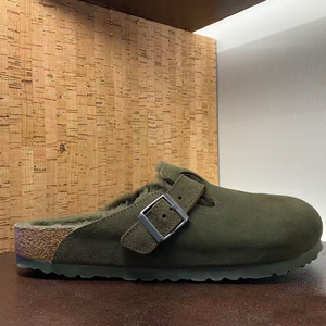 Chaussures mules Birkenstocks unisexes de haute qualité en daim véritable, pantoufles en cuir de luxe, <span class=keywords><strong>sabots</strong></span> légers à enfiler pour femmes et hommes - Product Image 3