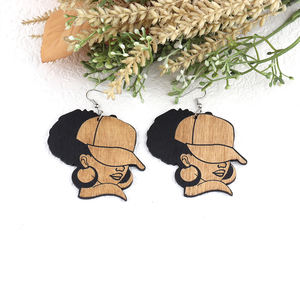 Grosir anting ukiran khusus Afro Afrika untuk wanita - Product Image 2